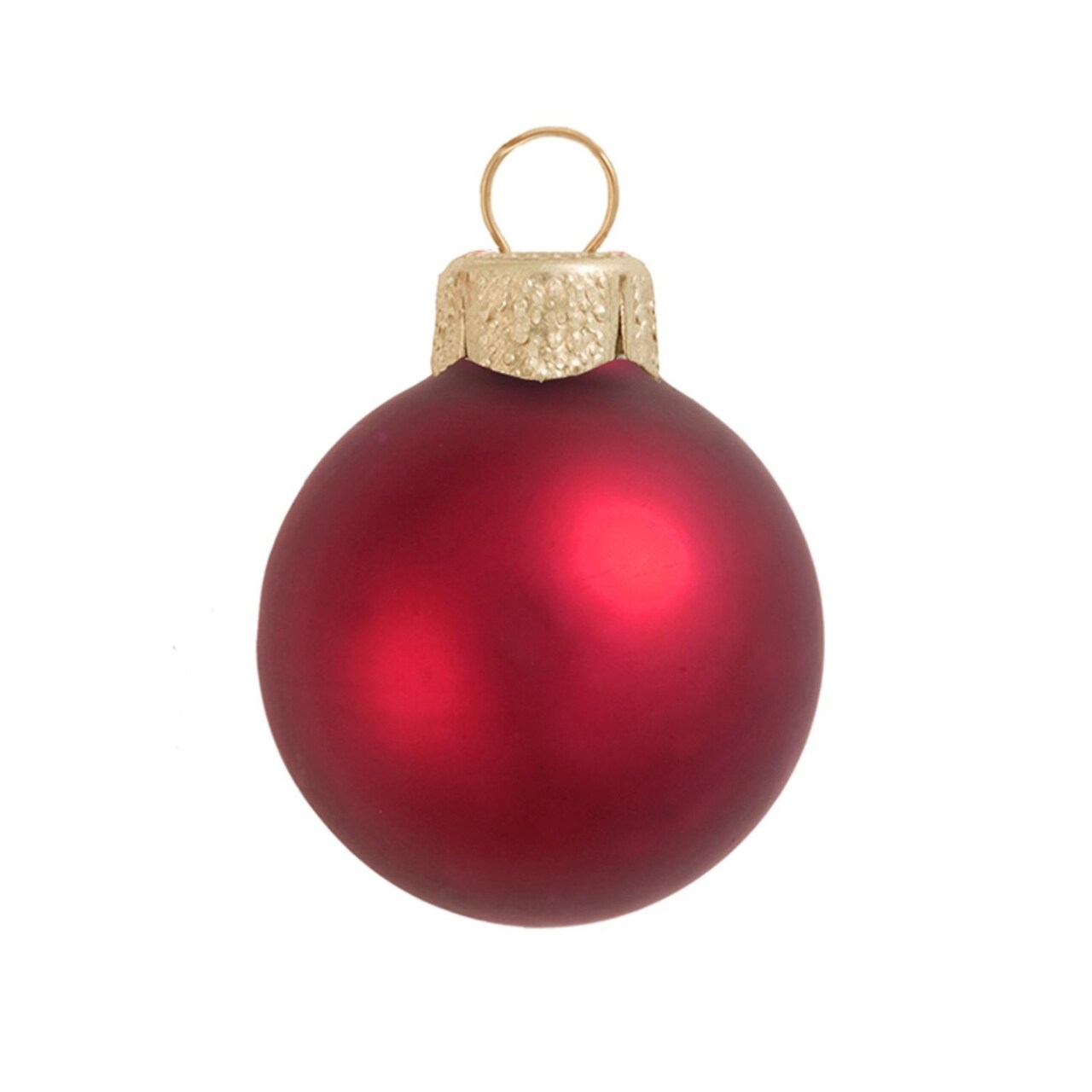 Whitehurst Large Matte Finish Glass Christmas Ball Ornaments - 6" (150mm) - Red -2ct